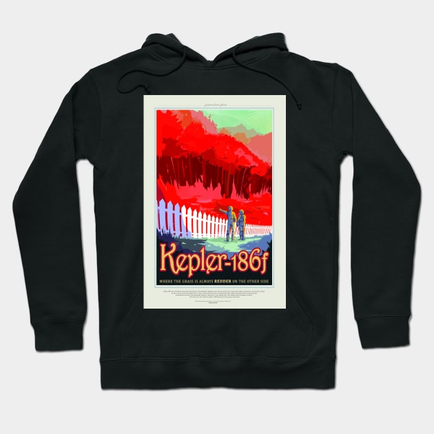 Kepler 186f, Travel Poster Hoodie by BokeeLee